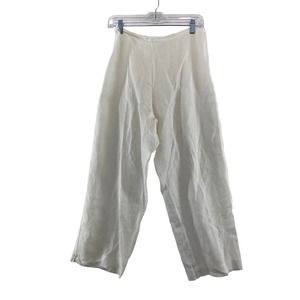 Bryn Walker White Linen Crop Pants Sz Large